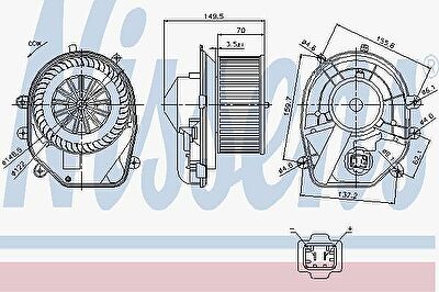 NISSENS Моторчик печки AUDI A 4 / S 4 (94-) 1.6 i (87030)