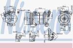 Nissens 890051 компрессор, кондиционер на CITROEN BERLINGO (B9)