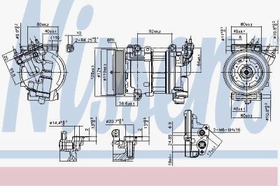 Nissens 890051 компрессор, кондиционер на CITROEN BERLINGO (B9)