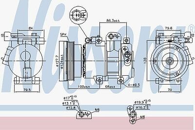 Nissens 890232 компрессор, кондиционер на KIA SPECTRA седан (LD)