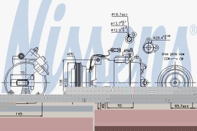 NISSENS Компрессор кондиционера AUDI A6 97- (8D0260805B, 89027)