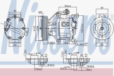 Nissens 890323 компрессор, кондиционер на TOYOTA COROLLA седан (_E12J_, _E12T_)