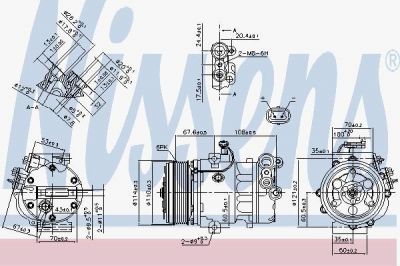 Nissens 890388 компрессор, кондиционер на OPEL CORSA C фургон (F08, W5L)