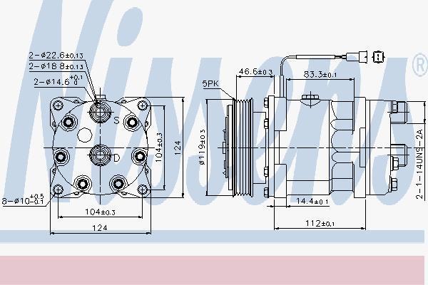 Nissens 89171 компрессор, кондиционер на PEUGEOT 405 II Break (4E)