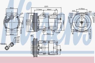 Nissens 89251 компрессор, кондиционер на FORD TRANSIT c бортовой платформой/ходовая часть (E_ _)