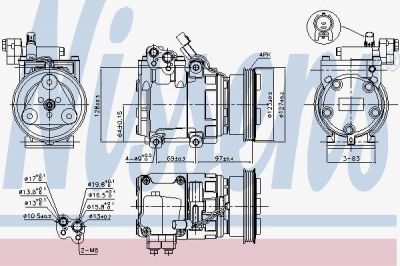 Nissens 89253 компрессор, кондиционер на HYUNDAI ACCENT I (X-3)