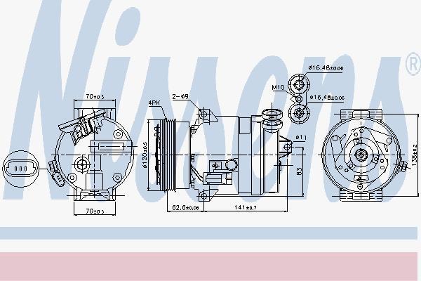 Nissens 89258 компрессор, кондиционер на FIAT BRAVA (182)