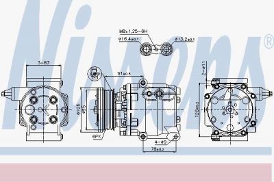 Nissens 89358 компрессор, кондиционер на FORD FUSION (JU_)