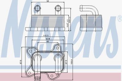 Nissens 90682 масляный радиатор, двигательное масло на OPEL CORSA C фургон (F08, W5L)