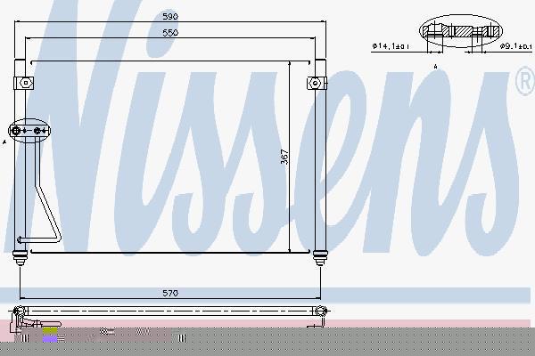 NISSENS Конденсер MAZDA 626 V 1.8/2.0/2.0 TD 97-03 (GE4T61480A, 94428)