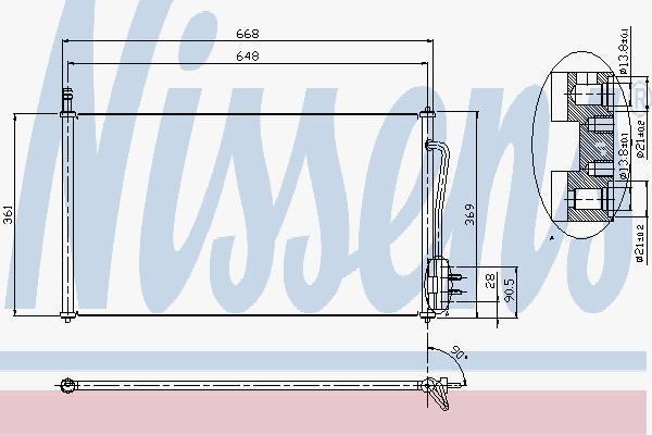 NISSENS Радиатор кондиционера FORD Focus I 98-04 (94432)
