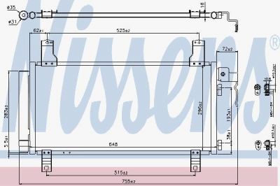NISSENS Радиатор кондиционера MAZDA 6 1.8/2.0/2.3L 02-07 (94792)