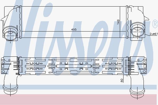 Nissens 96440 интеркулер на X3 (F25)