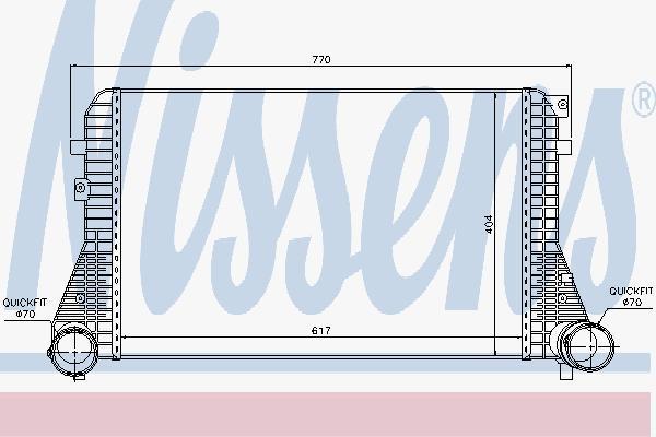 Nissens 96610 Интеркулер VAG A3/OCTAVIA/G5/PASSAT 1.8T-2.0T/1.9TD/2.0TD 03-/05-