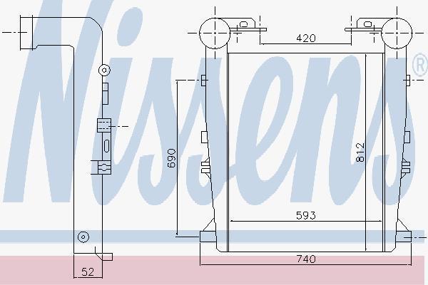 Nissens 97027 интеркулер на RENAULT TRUCKS Premium