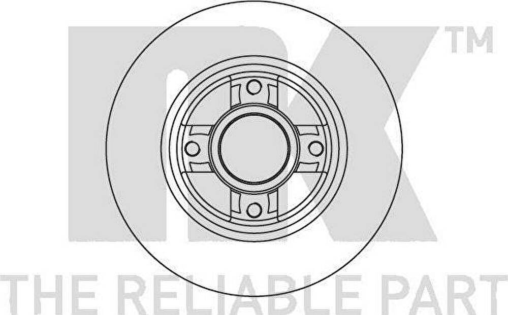 NK 203937 Диск тормозной RENAULT CLIO III 05-/MEGANE II 02- задний без подшипника (7701207823)