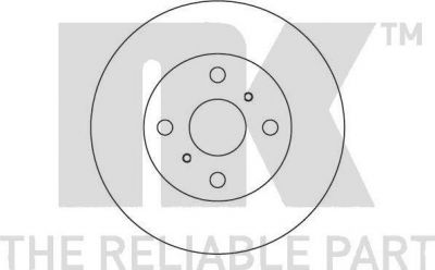 NK 204512 тормозной диск на TOYOTA TERCEL (AL2_)