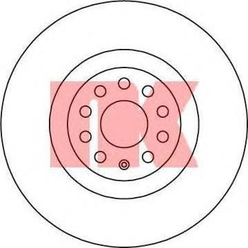 NK 2047141 Диск тормозной VW PASSAT (1LA/1LB) 08- передний вент.D=340мм.