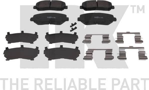 NK 223258 комплект тормозных колодок, дисковый тормоз на MAZDA CX-5 (KE, GH)