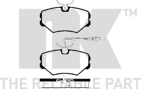 NK 223734 комплект тормозных колодок, дисковый тормоз на PEUGEOT 405 II (4B)
