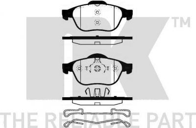 NK 223949 комплект тормозных колодок, дисковый тормоз на RENAULT LAGUNA II Grandtour (KG0/1_)