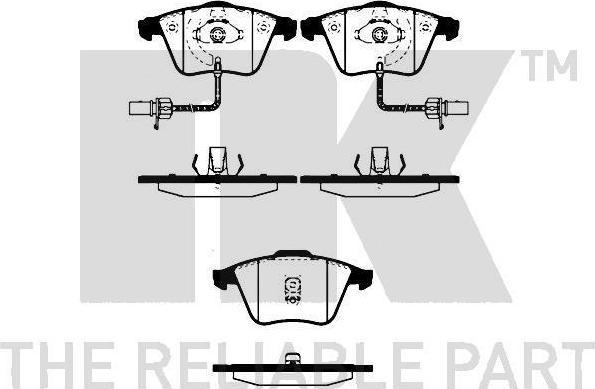 NK 224758 комплект тормозных колодок, дисковый тормоз на AUDI A6 Avant (4B5, C5)