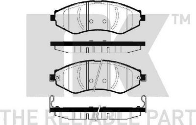NK 225008 комплект тормозных колодок, дисковый тормоз на CHEVROLET LACETTI (J200)
