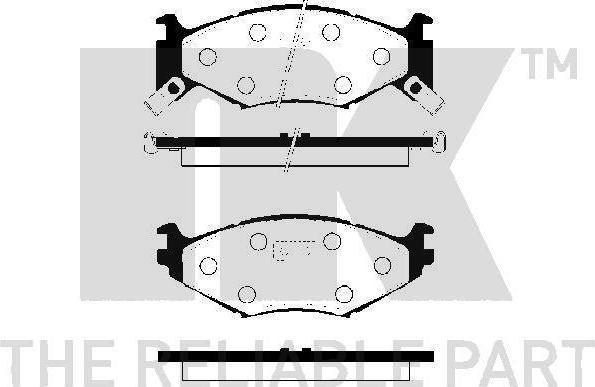NK 229307 комплект тормозных колодок, дисковый тормоз на CHRYSLER SARATOGA