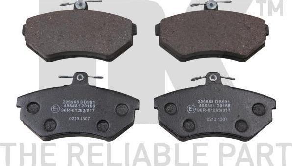 NK 229968 Комплект дисковых тормозных колодок 229968