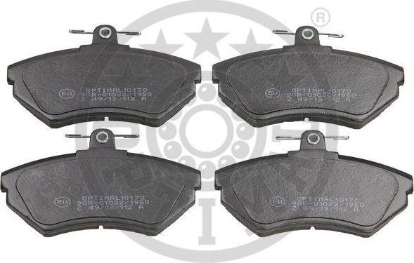 Optimal 10170 комплект тормозных колодок, дисковый тормоз на VW GOLF IV (1J1)
