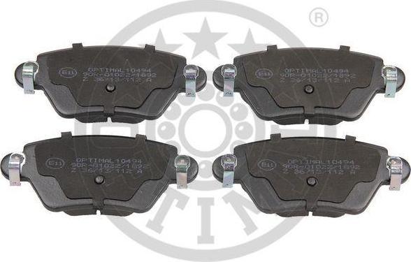 Optimal 10494 комплект тормозных колодок, дисковый тормоз на FORD MONDEO III седан (B4Y)
