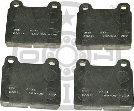 Optimal 2111 комплект тормозных колодок, дисковый тормоз на OPEL MONZA A (22_)