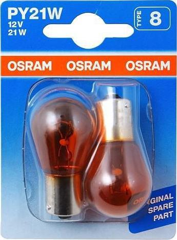 OSRAM Лампа OSRAM PY21W 12V 21W 7507-02B (7507-02B)