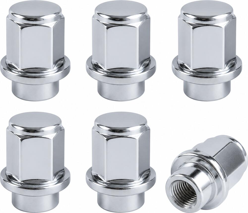 Комплект колесных гаек OZ Racing D70 81010057: 6 закрытых гаек M12x1,5, SW21, высота 34 мм, плоская посадка, хвостовик 6 мм Ø15,7 мм