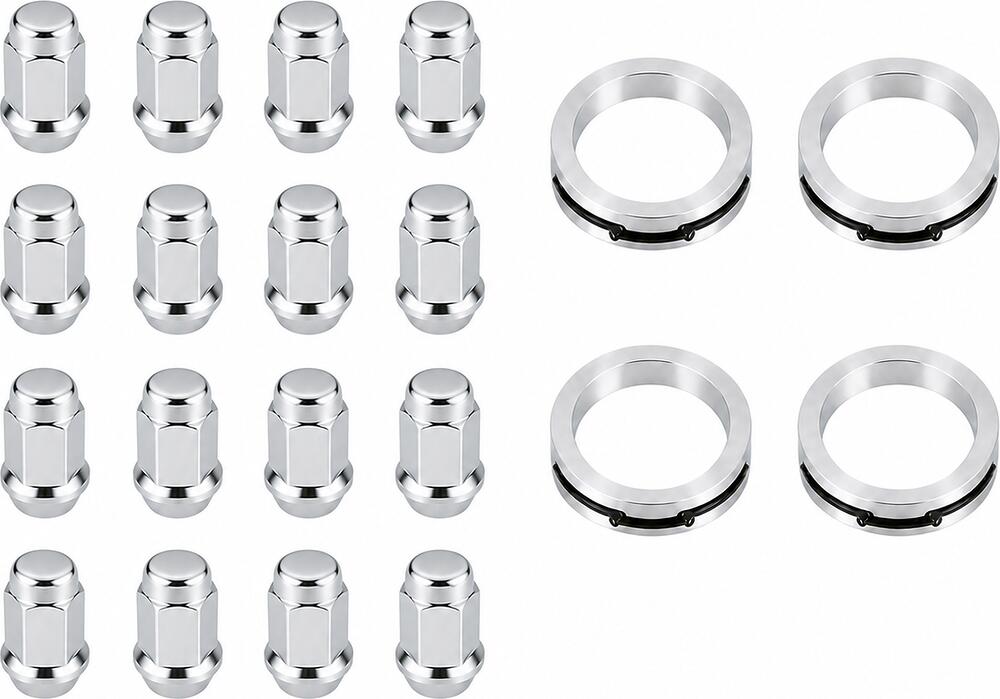 Монтажный комплект OZ Racing 81710002 для Mazda и Toyota: 16 закрытых гаек D8 M12x1,5, конус 60°, SW21, высота 34 мм, 4 кольца S 68/54,06 мм со стопорами