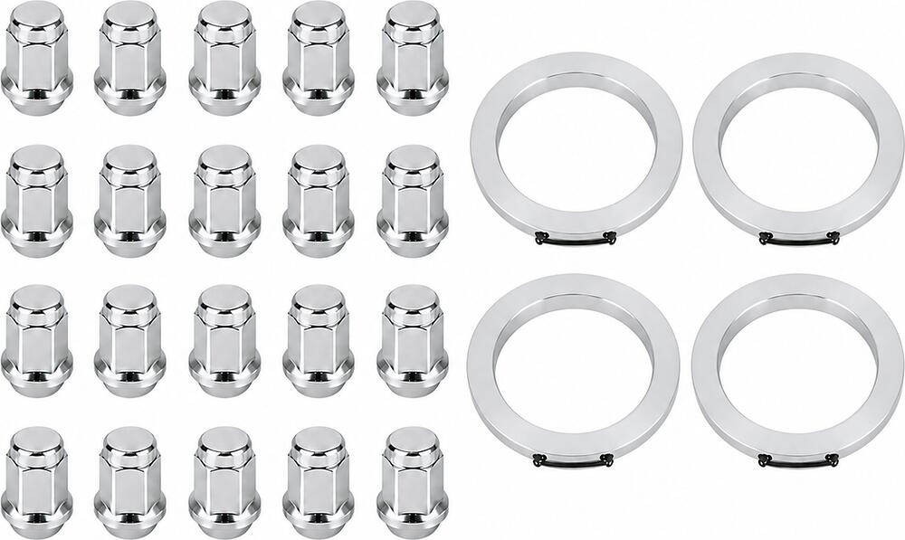 Монтажный комплект OZ Racing 81710048 для Toyota и Lexus: 20 закрытых гаек D8 M12x1,5, конус 60°, SW21, высота 34 мм, 4 кольца L 75/60,01 мм со стопорами