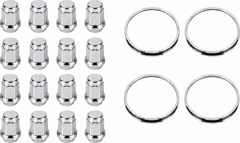 Монтажный комплект OZ Racing 81710070 для Hyundai, Mitsubishi, Volvo и Kia: 16 закрытых гаек D8 M12x1,5, конус 60°, SW21, высота 34 мм, 4 кольца L 75/67,1 мм со стопорами