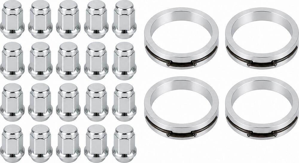 Монтажный комплект OZ Racing 81710352 для Toyota: 20 закрытых гаек D8 M12x1,5, конус 60°, SW21, высота 34 мм, 4 кольца L 75/54,06 мм со стопорами