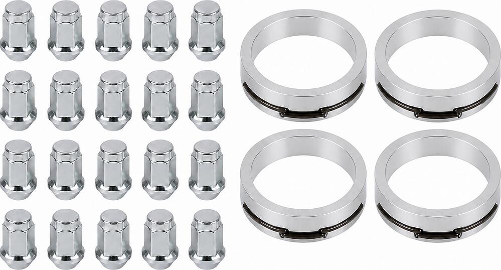 Монтажный комплект OZ Racing 81710367 для Suzuki: 20 закрытых гаек D2 M12x1,25, конус 60°, SW19, высота 34 мм, 4 кольца XL 79/60,01 мм со стопорами