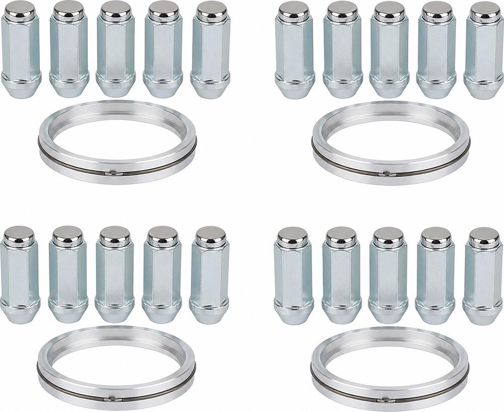 Монтажный комплект OZ Racing 81710394: 20 закрытых гаек D29X2 M14x2, конус 60°, SW21, высота 49 мм, 4 кольца L 75/68,1 мм со стопорами