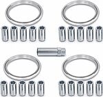 Монтажный комплект OZ Racing 81710446: 20 гаек DST20B M12x1,25, конус 60°, 4 кольца L 75/60,1 мм со стопорами и ключ CH19