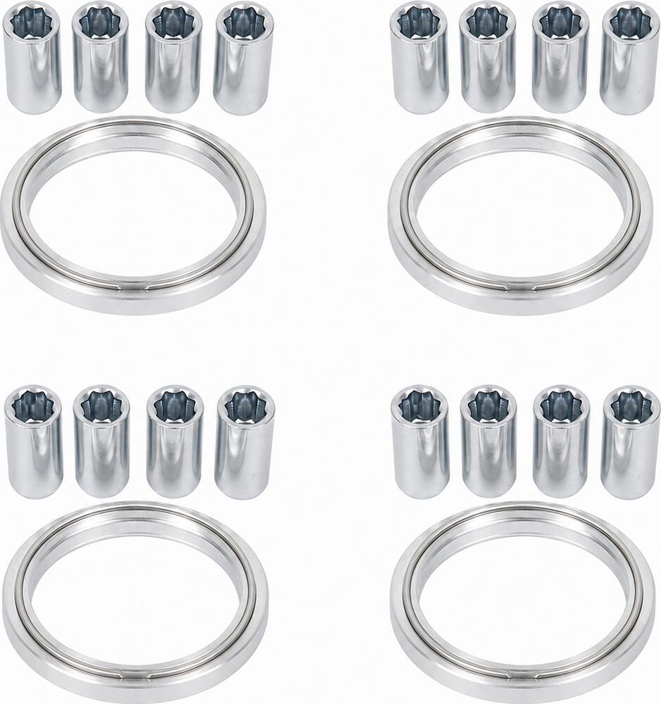 Монтажный комплект OZ Racing 81710494: 16 гаек DST20B M12x1,25, конус 60°, 4 кольца S 68/60,06 мм со стопорами