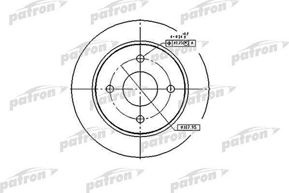 PATRON Диск тормозной задн FORD: FOCUS 98-04, FOCUS седан 99-04, FOCUS универсал 99-04, SCORPIO I 93-94, SCORPIO I седан 93-94, SCORPIO II 94-98, SIERRA 87-93, SIERRA (PBD1654)