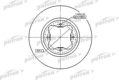PATRON Диск тормозной передн HONDA: ACCORD IV 90-93, ACCORD V 93-96, ACCORD VI 96-98, CIVIC V 95-01, CIVIC V Fastback 97-01, CIVIC V Hatchback 95-01, CIVIC VI 01-05, C (PBD2024)