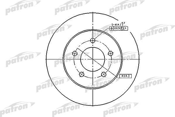 PATRON Диск тормозной передн CHRYSLER: VOYAGER I 84-95, VOYAGER II 95-01, DODGE: CARAVAN II 95-01 (PBD2678)