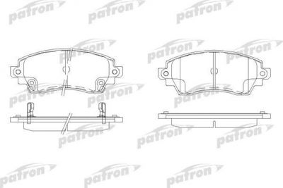PATRON Колодки тормозные дисковые передн TOYOTA: COROLLA 97-02, COROLLA Compact 97-02, COROLLA Liftback 97-02, COROLLA Wagon 97-02 (PBP1391)