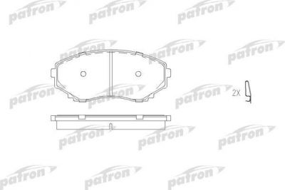 PATRON Колодки тормозные дисковые передн MAZDA: MPV I 95-99 (PBP1445)