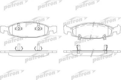 Patron PBP1523 комплект тормозных колодок, дисковый тормоз на JEEP CHEROKEE (XJ)