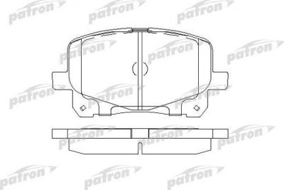 PATRON Колодки тормозные дисковые передн TOYOTA: PREVIA 00- (PBP1752)