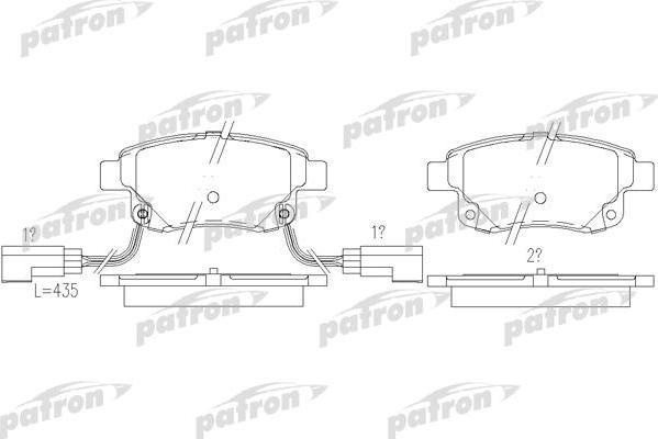 PATRON Колодки тормозные дисковые задн FORD: TRANSIT TOURNEO 06-, TRANSIT c бортовой платформой 06-, TRANSIT автобус 06-, TRANSIT фургон 06- (PBP1930)